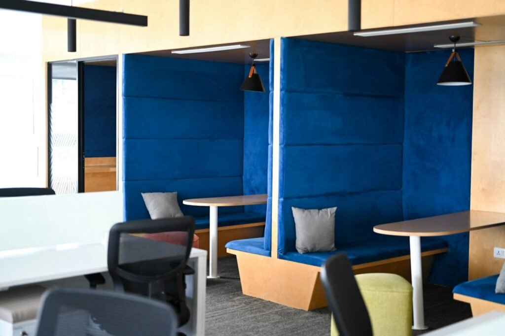 Modern office workspace in India