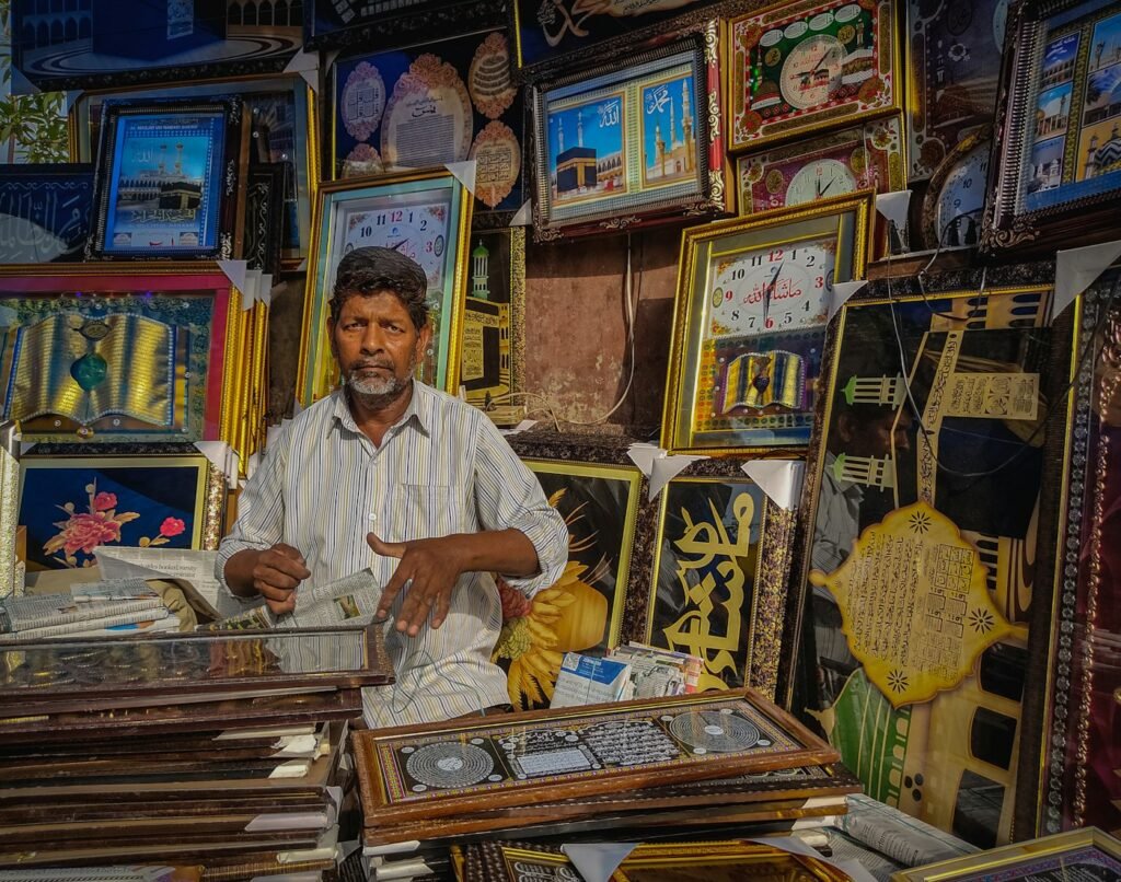 Local shop and market in India