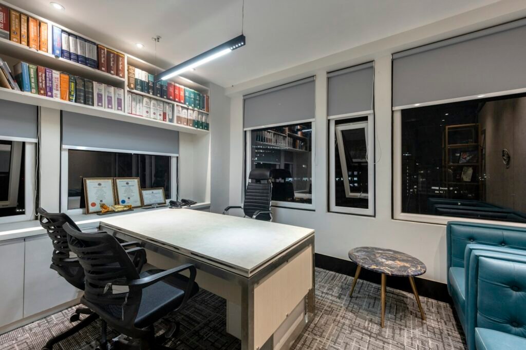 Modern office workspace in India
