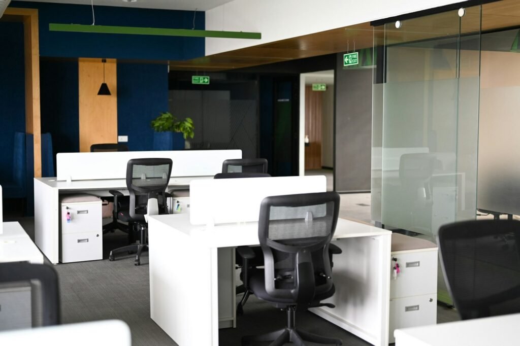 Modern office workspace in India