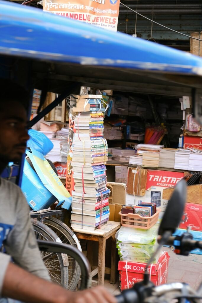 Local shop and market in India