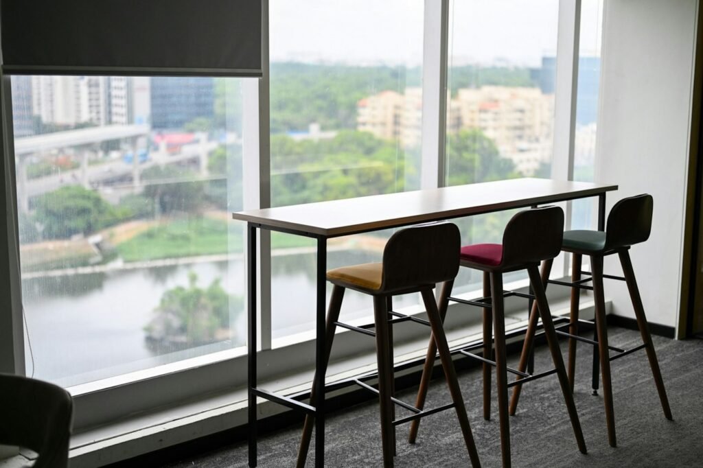 Modern office workspace in India