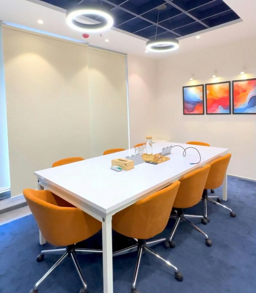 Modern office workspace in India