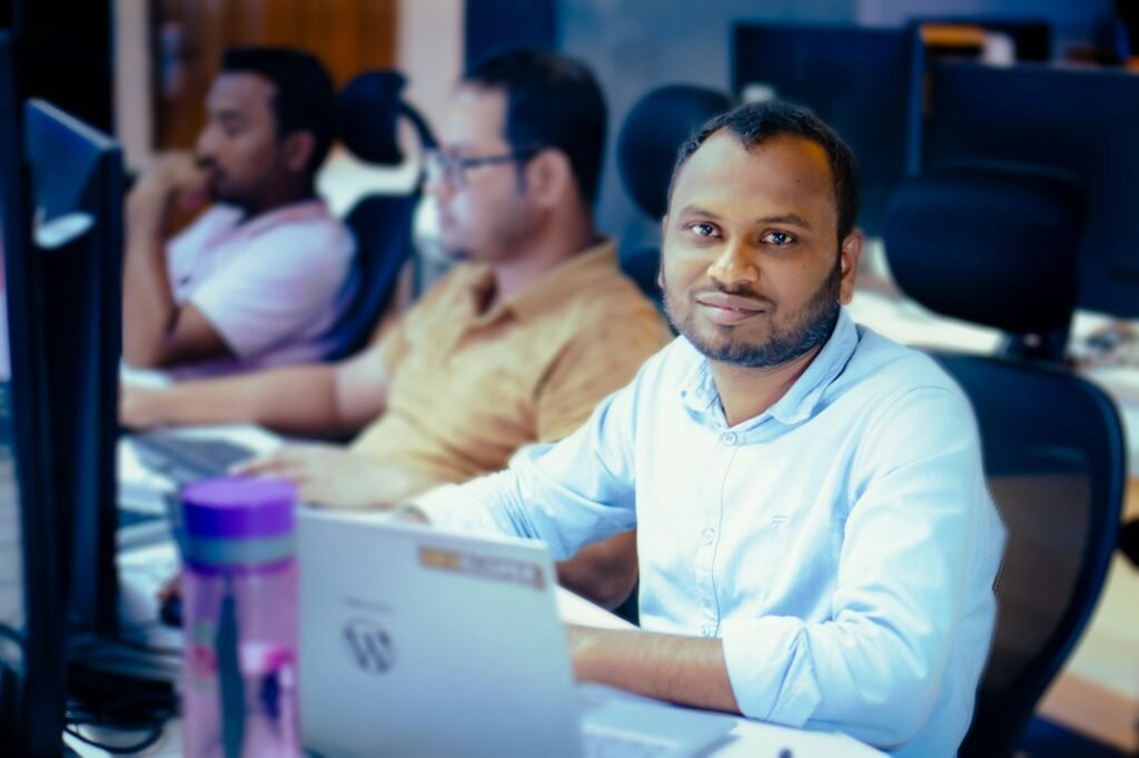 Indian business team at work