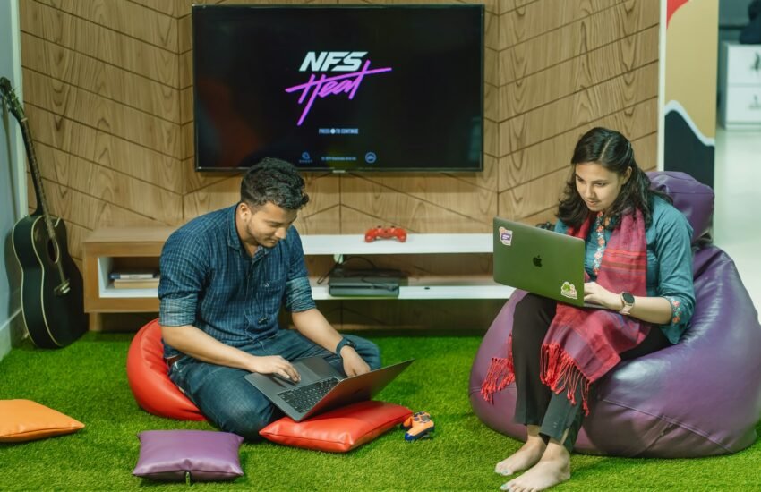 Indian business team at work