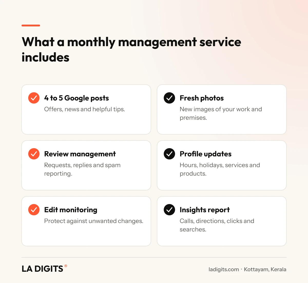 Google Business Profile Management in Kottayam: 11 Powerful Steps to Win Google Maps (2026) What a monthly Google Business Profile management service in Kottayam includes