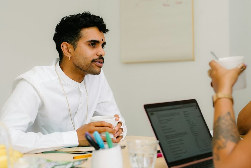 Indian business team at work