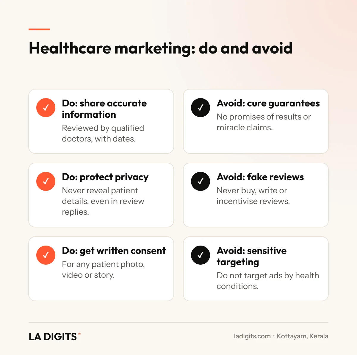 Ethical healthcare marketing dos and donts for Kottayam hospitals and clinics
