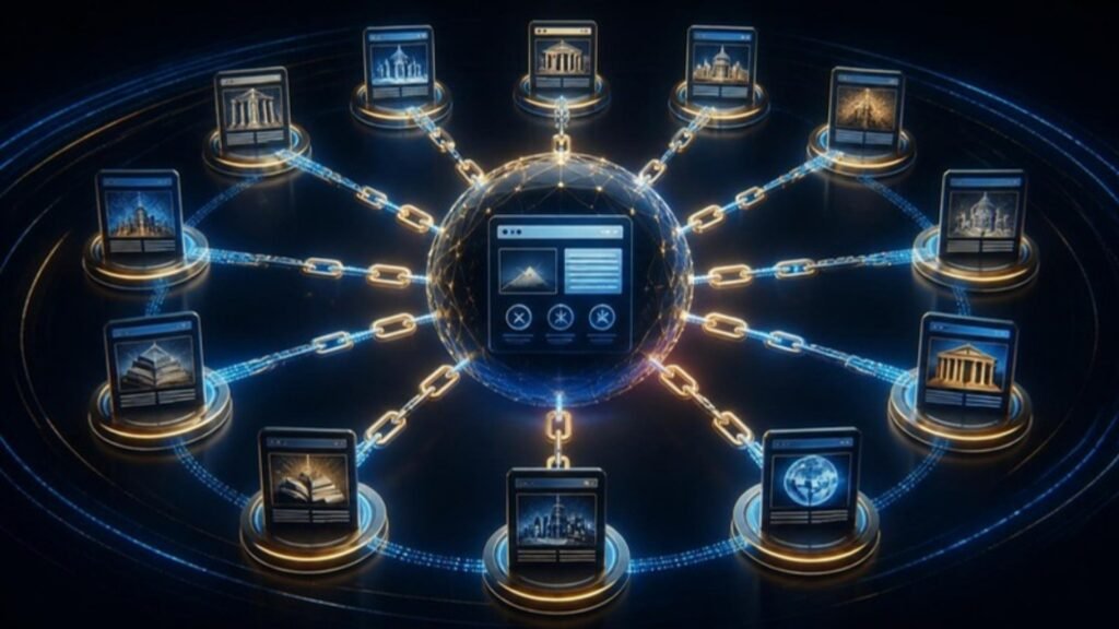 Website connected to authoritative publications through quality links