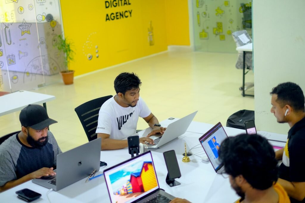 Indian business team at work
