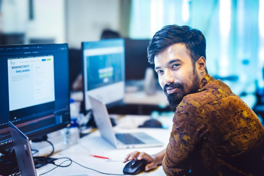 Indian business team at work