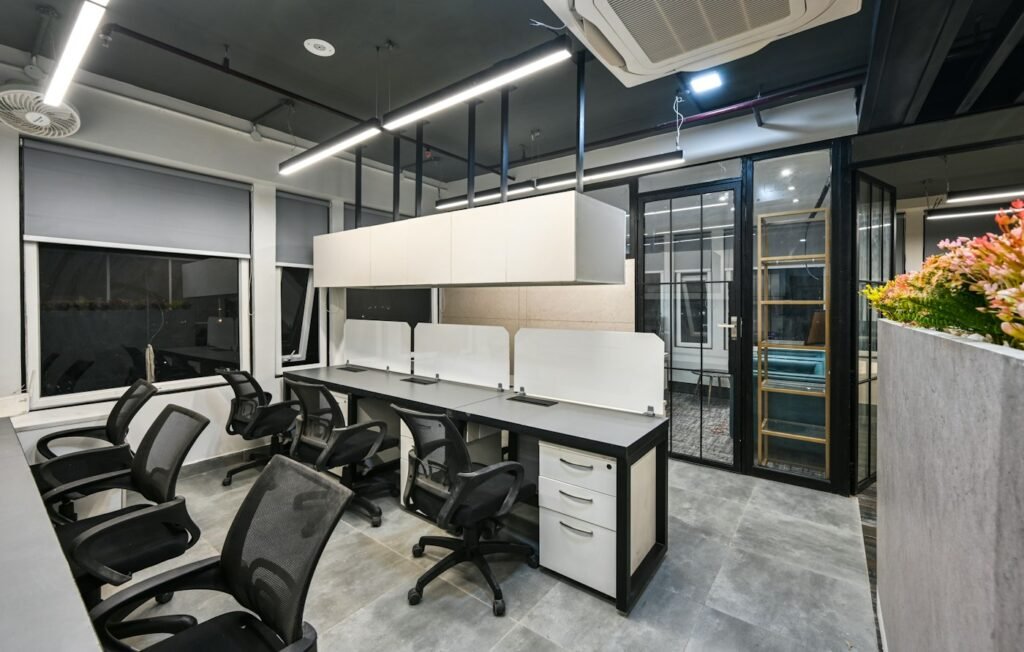 Modern office workspace in India
