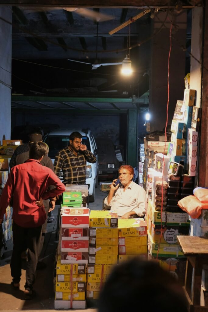 Local shop and market in India