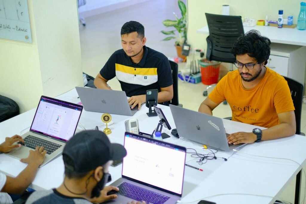 Indian business team at work
