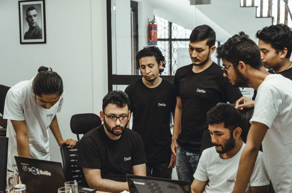 Indian business team at work