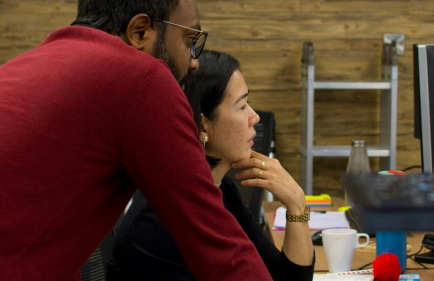Indian business team at work